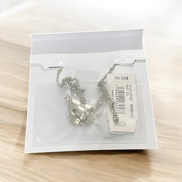 NWT! Kendra Scott Jolie Silver Pendant Necklace in Dichroic Glass - Picture 5 of 8